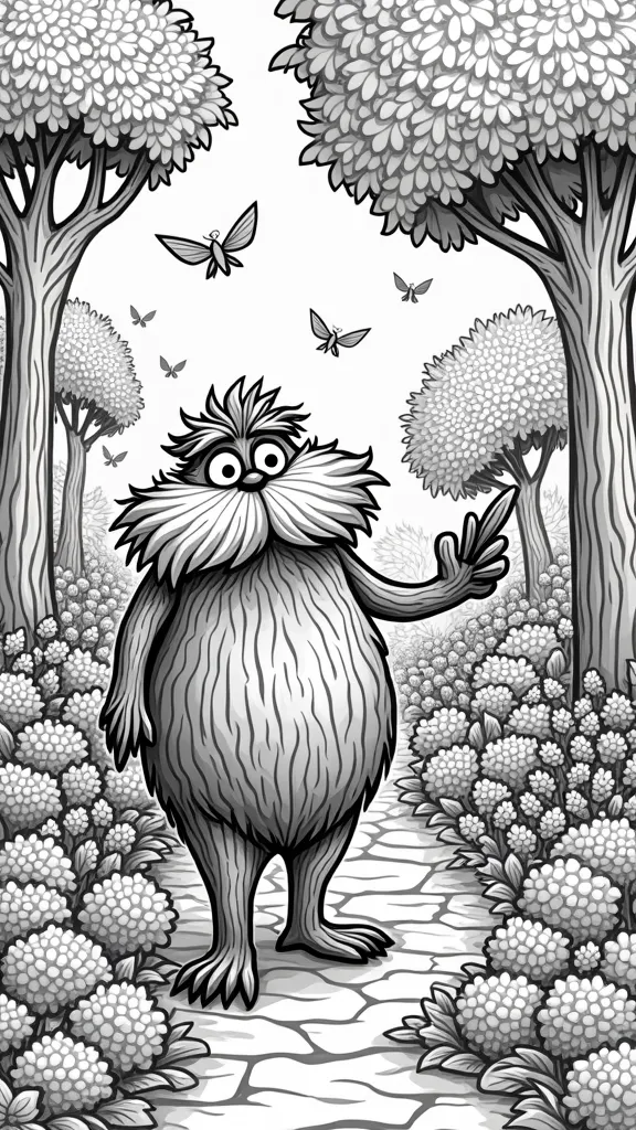 the lorax book coloring pages